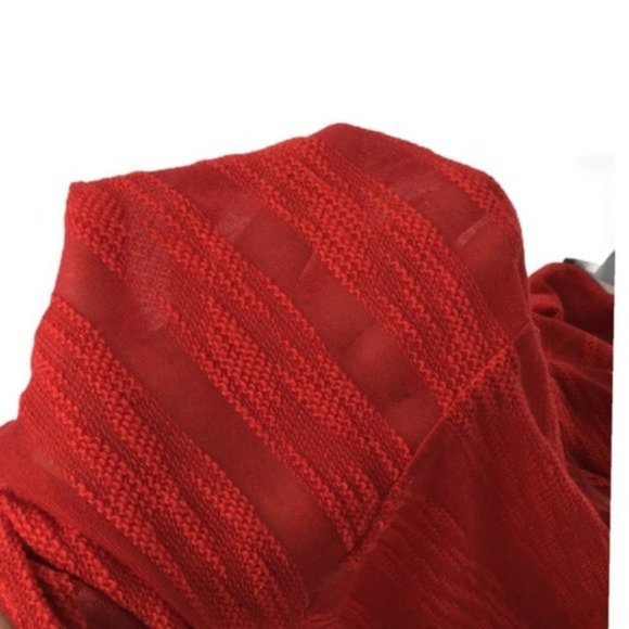 INC Tie Front Semi-Sheer Striped Top NWT Sz L - Picture 9 of 10